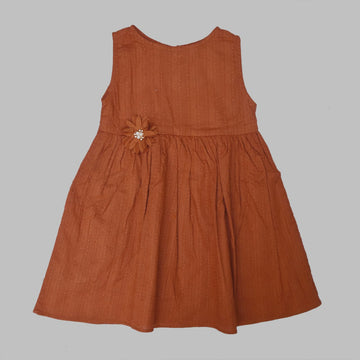 GIRLS BROWN FROCK