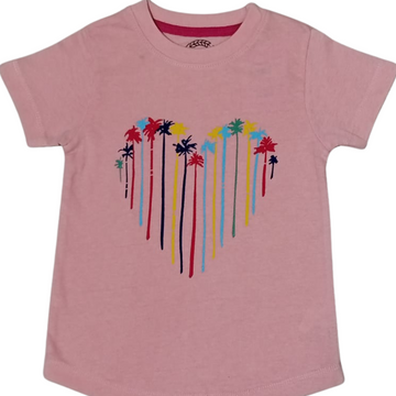Girls Heart B Pink T Shirt