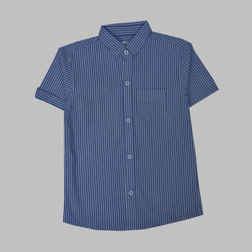 BOYS CASUAL BLUE LINING SHIRT