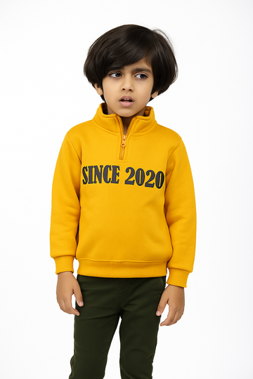 Boys Hood Mock Neck