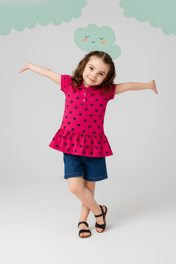 Girls POLO PINK T-Shirt