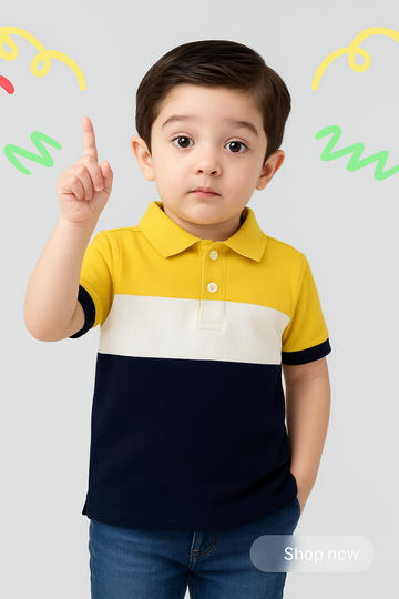 BOYS Yellow POLO T shirt