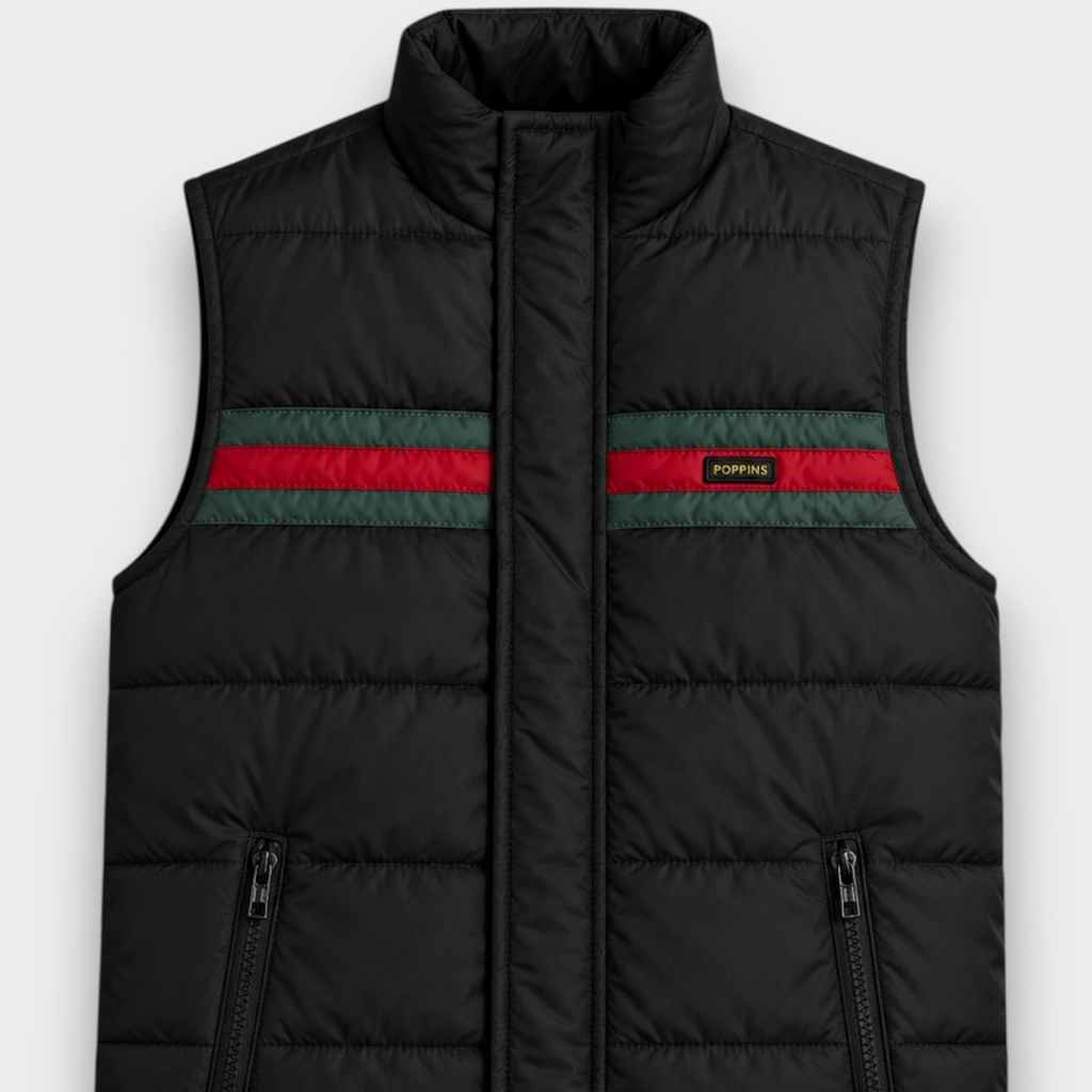 Black Sleeveless Puffer Jacket (25WBSJ001)