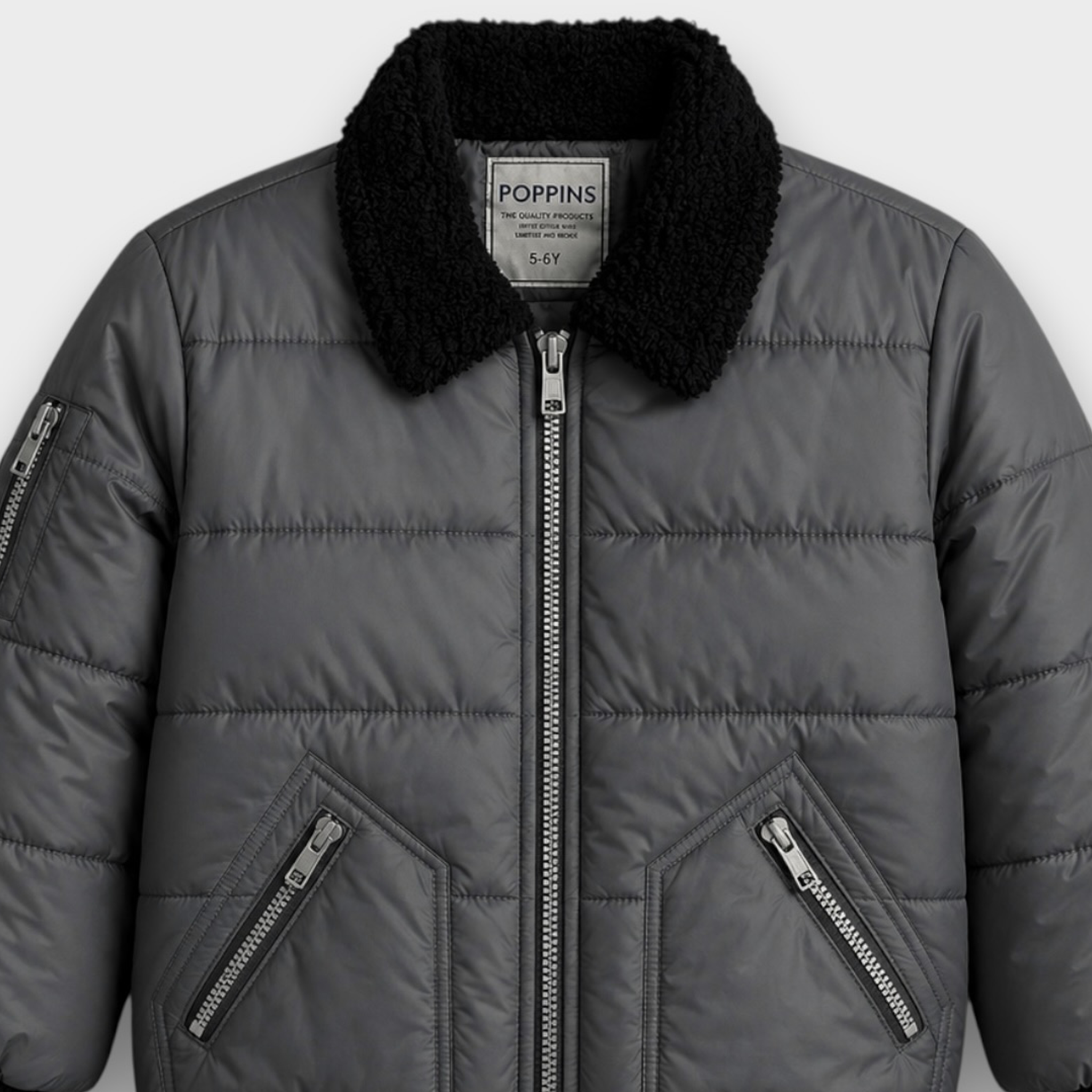 Grey Puffer Jacket (24WGJK005)