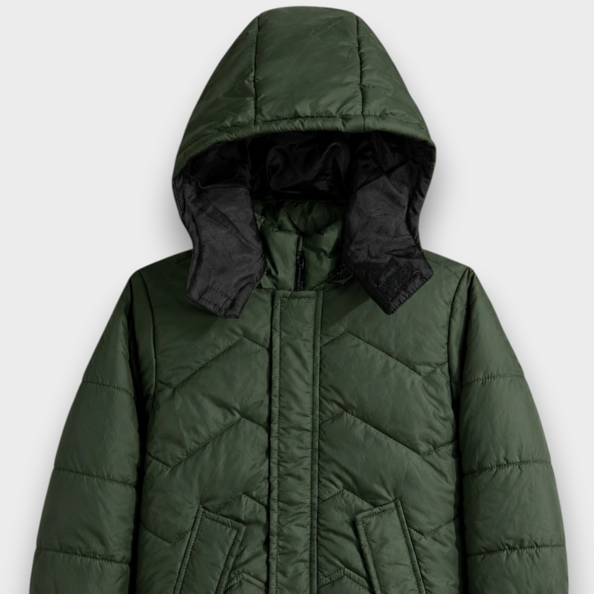 Olive Puffer Jacket (25WBJK002)