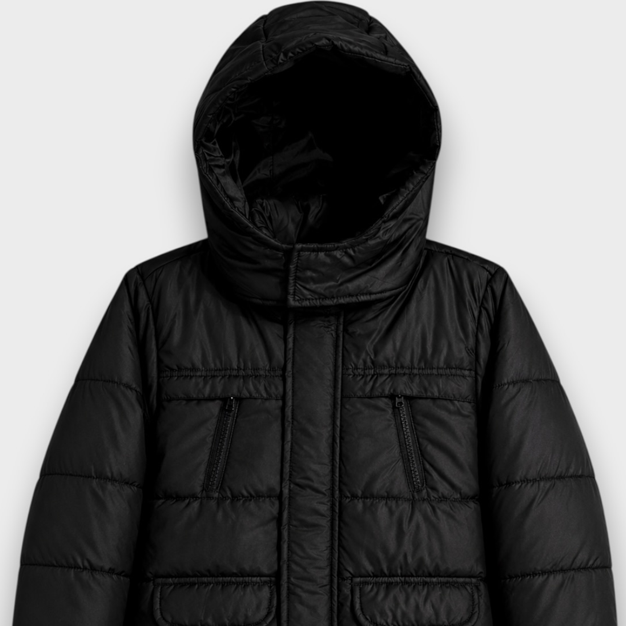 Black Puffer Jacket (25WBJK004)