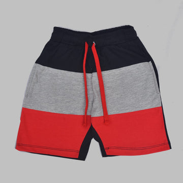 BOYS Blk & Red Knit SHORT