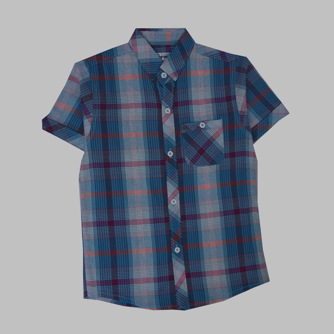 BOYS CASUAL Green CHK SHIRT