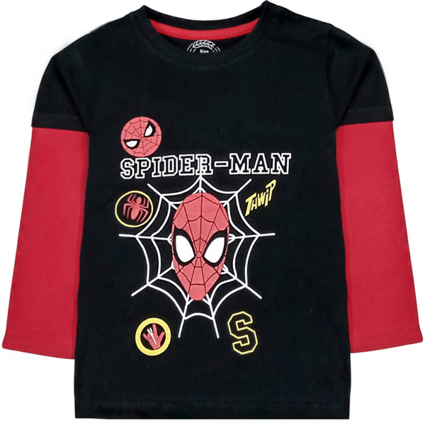 BOYS spider man black T shirt