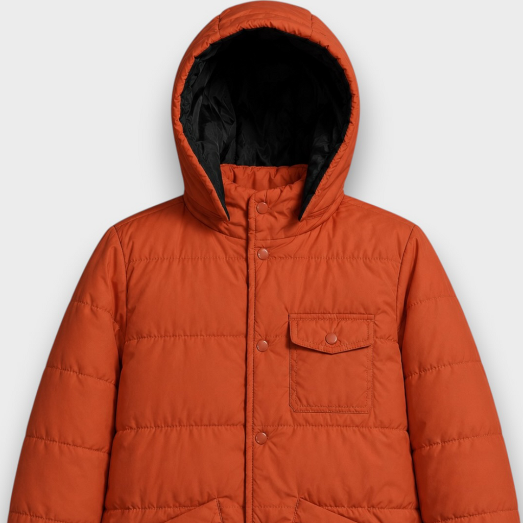 Orange Puffer Jacket (24WBJK005)