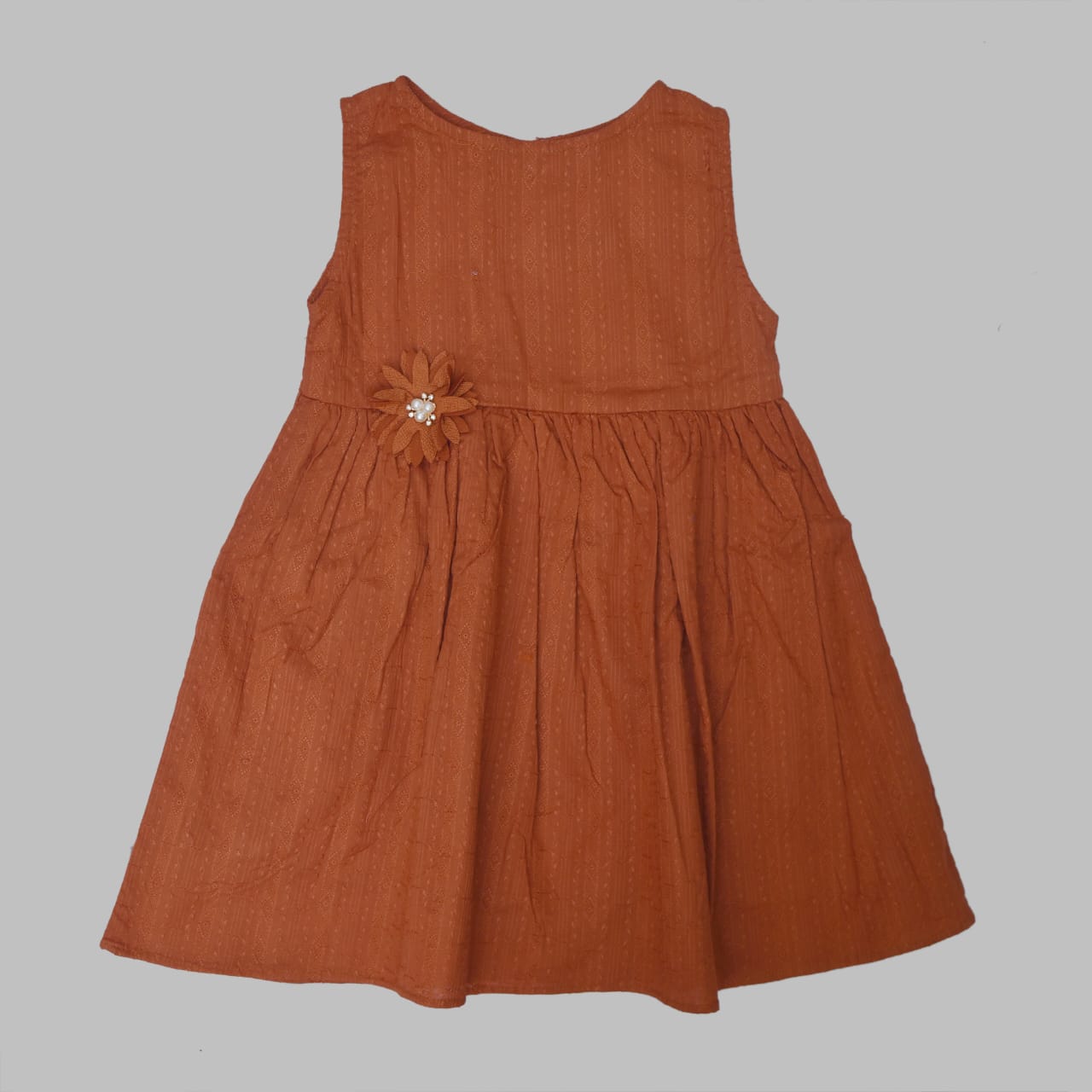 GIRLS BROWN FROCK