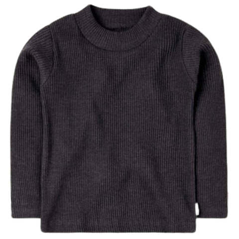 Mock neck-Black color