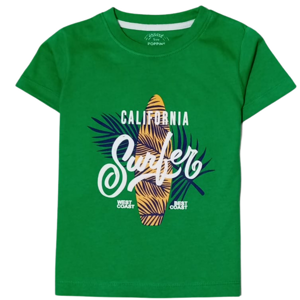 BOYS California Surfer Green T shirt