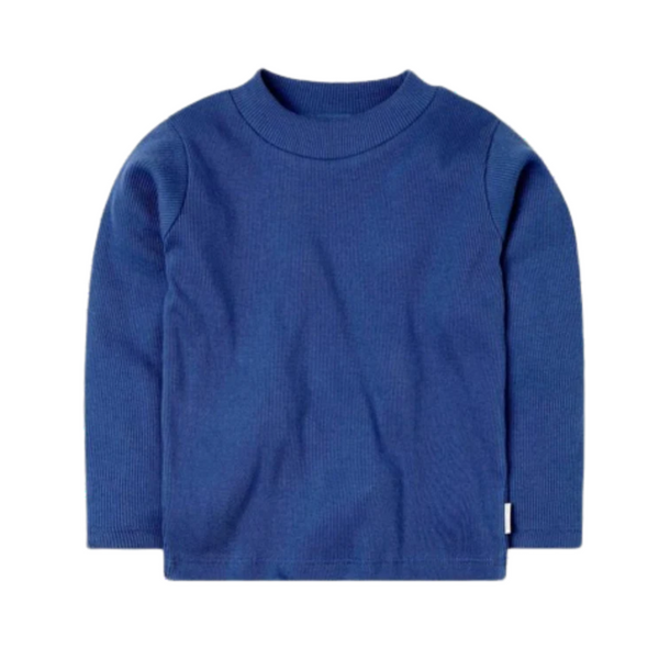 Mock neck-Blue color