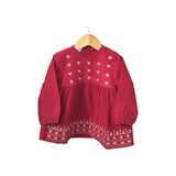 Girls top-maroon