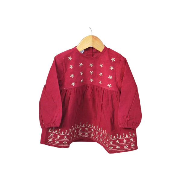 Girls top-maroon