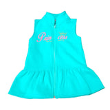 Girls' Green L Zipper-green color