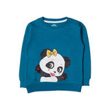 Girls fleece sweatshirt - S green color