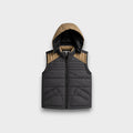 Grey Sleeveless Puffer Jacket (25WBSJ002)