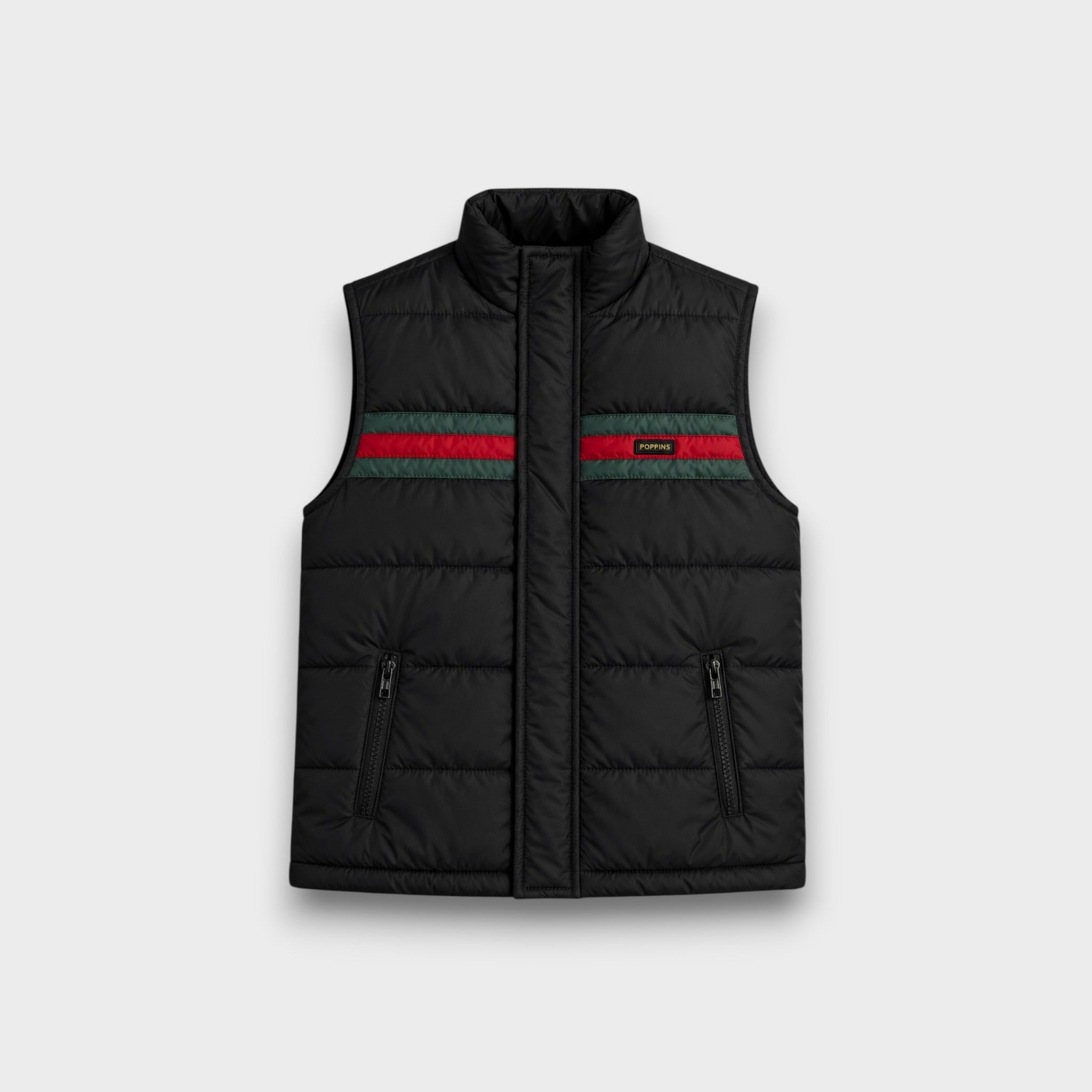 Black Sleeveless Puffer Jacket (25WBSJ001)